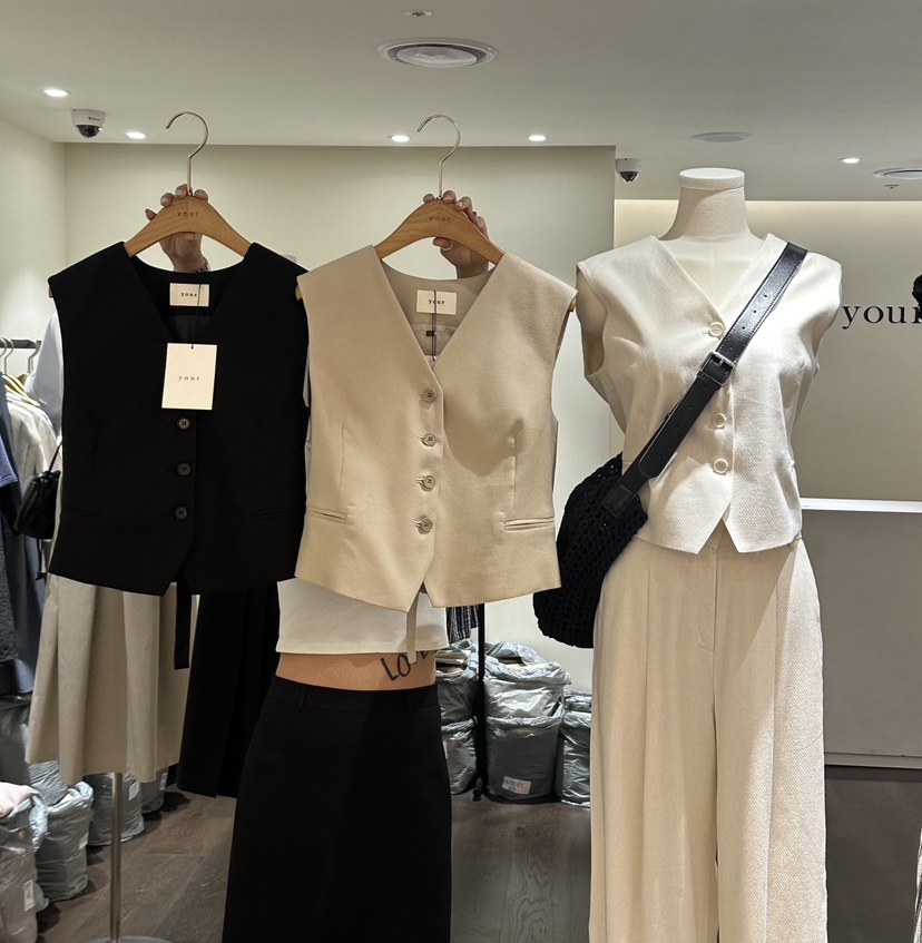 YOUR-P韓國直郵㊣女士新品推薦職業時尚真品25春夏熱賣馬甲YOUR-P馬甲