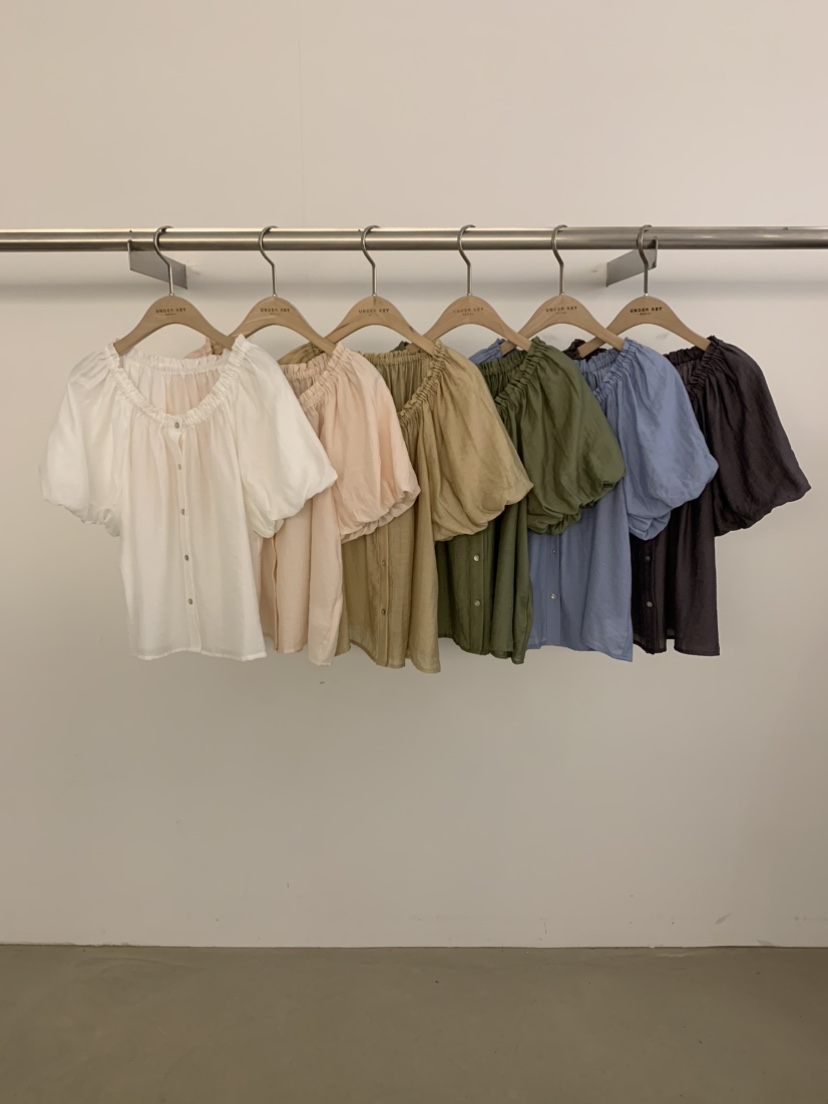 UNDER KEY韓國代購㊣女裝新品25春夏真品推薦人氣襯衫蕾絲衫UNDER KEY襯衫/蕾絲衫