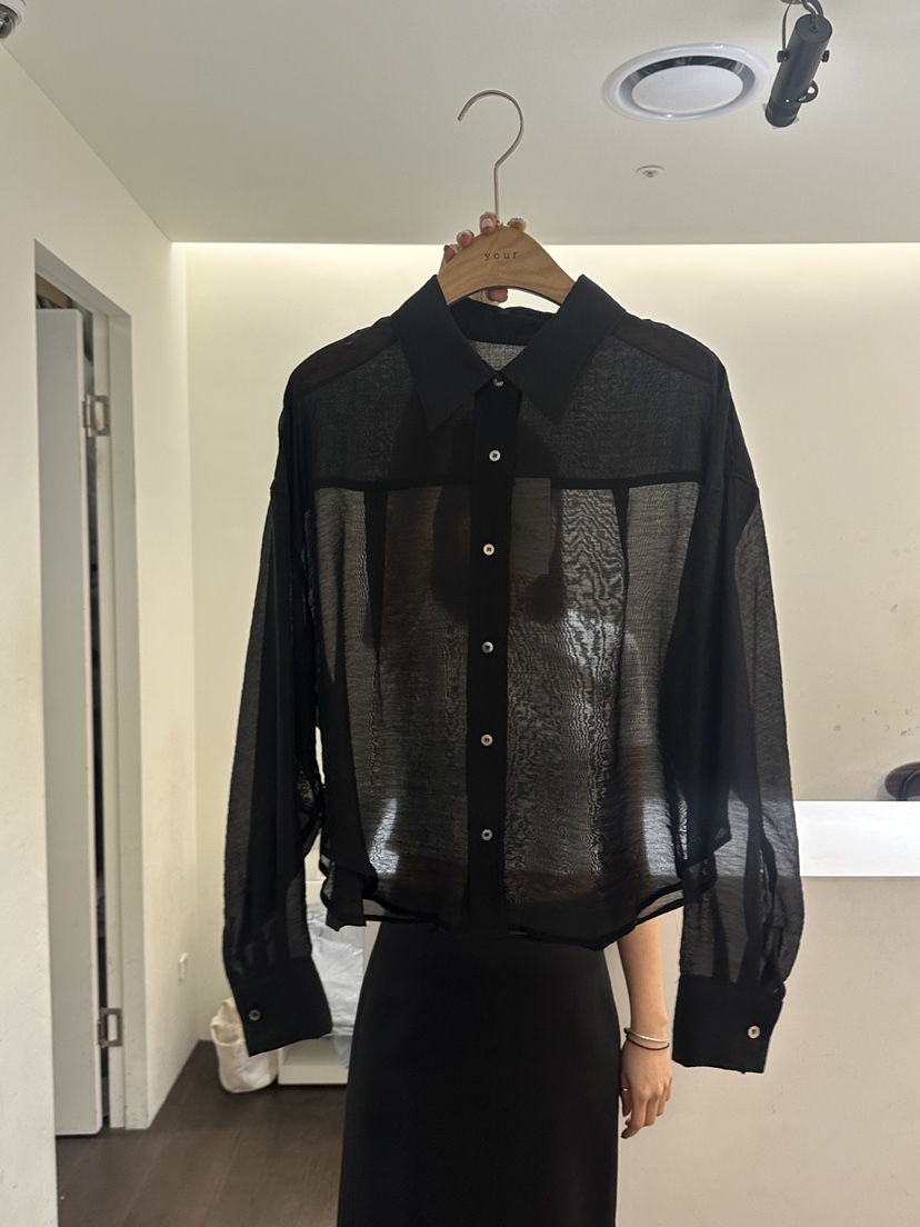 YOUR-P韓國代購㊣女士新款人氣25春夏職業襯衫蕾絲衫不含內搭YOUR-P襯衫/蕾絲衫圖色2