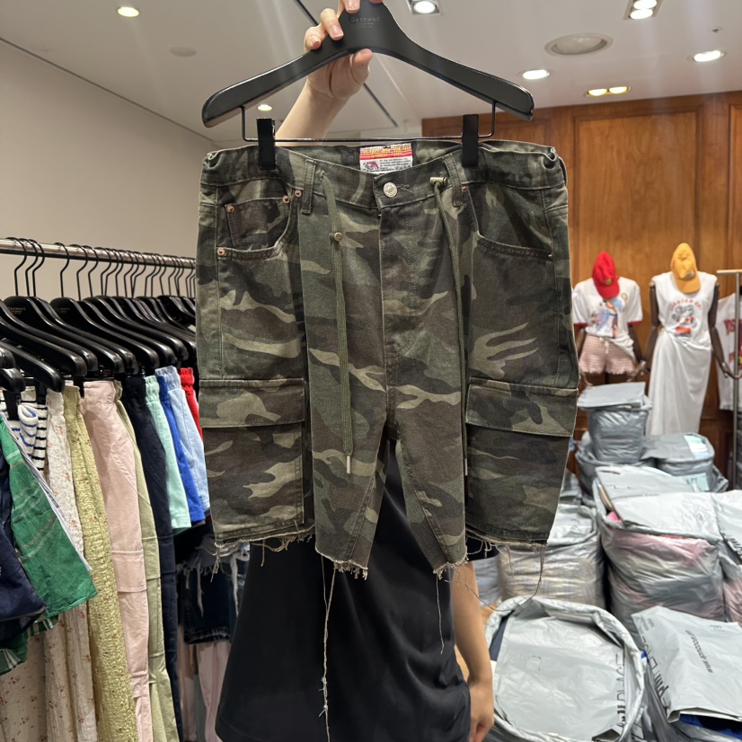 GARMENT-P東大門㊣實拍女士新品熱賣休閑職業25春夏短褲迷彩GARMENT短褲