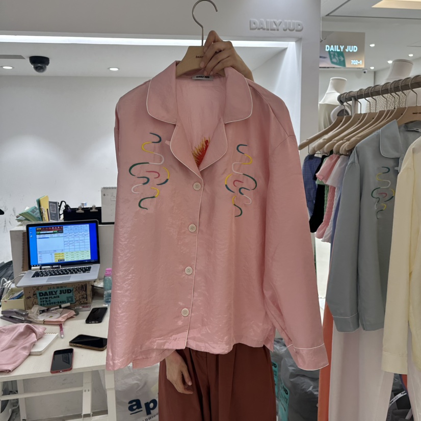 DAILYJUD韓國代購㊣女士新品25春夏時尚真品推薦襯衫蕾絲衫DAILY JUD襯衫/蕾絲衫圖色2