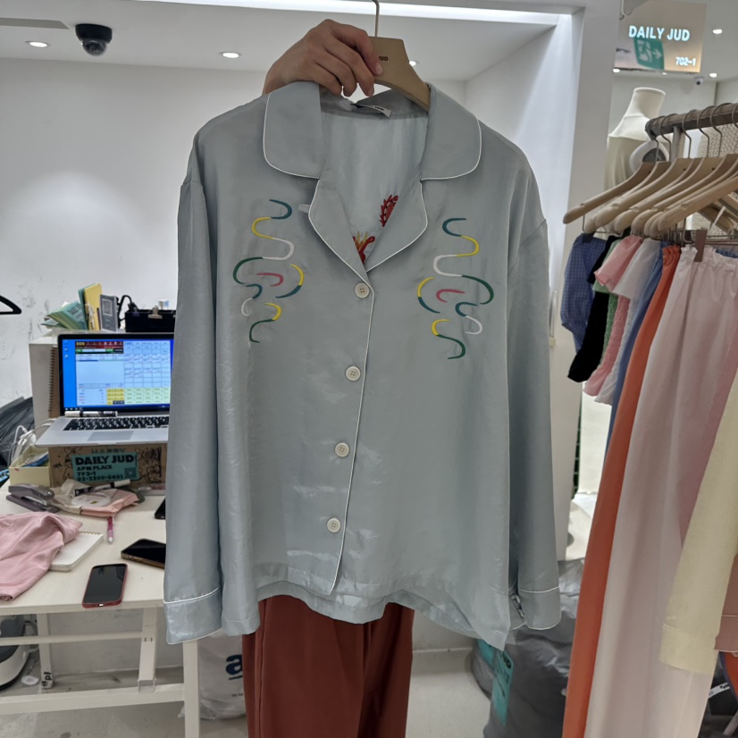 DAILYJUD韓國代購㊣女士新品25春夏時尚真品推薦襯衫蕾絲衫DAILY JUD襯衫/蕾絲衫圖色3