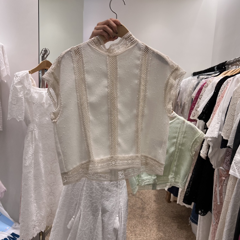 A韓國直郵㊣女士新品真品時尚25春夏熱賣休閑職業襯衫蕾絲衫A STORE襯衫/蕾絲衫