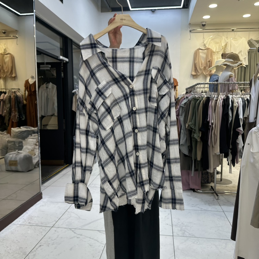 IN KIRA韓國直郵㊣女士新品職業推薦人氣時尚真品襯衫蕾絲衫IN KIRA襯衫/蕾絲衫