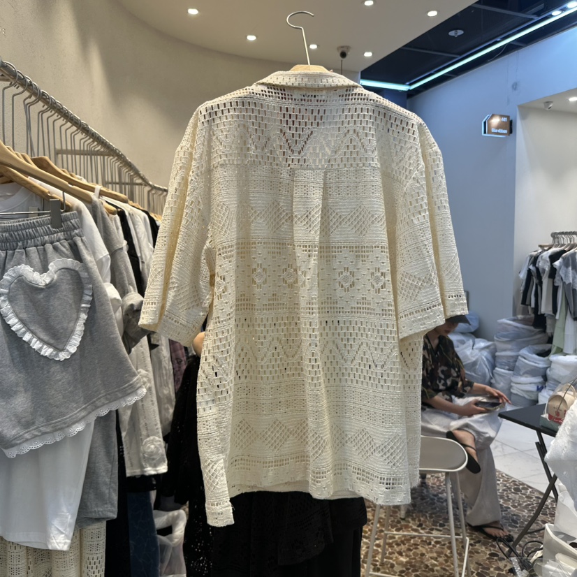 THE LINE-Q東大門㊣代購女士新品時尚休閑職業襯衫蕾絲衫THE LINE-q襯衫/蕾絲衫
