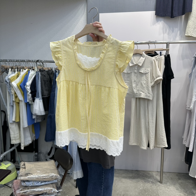 BLOOM東大門㊣代購女裝新款推薦熱賣休閑真品職業吊帶背心條紋BLOOM-Q吊帶/背心圖色2