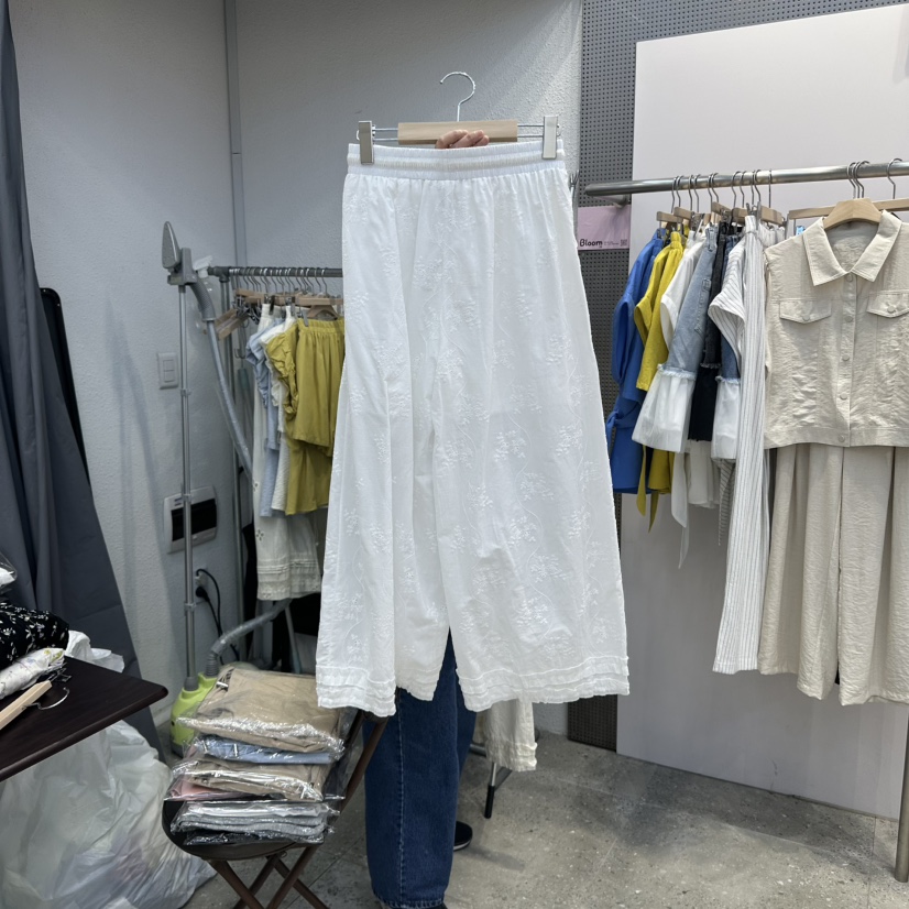 BLOOM韓國代購㊣女裝新品時尚人氣熱賣推薦25春夏休閑褲刺繡BLOOM-Q休閑褲