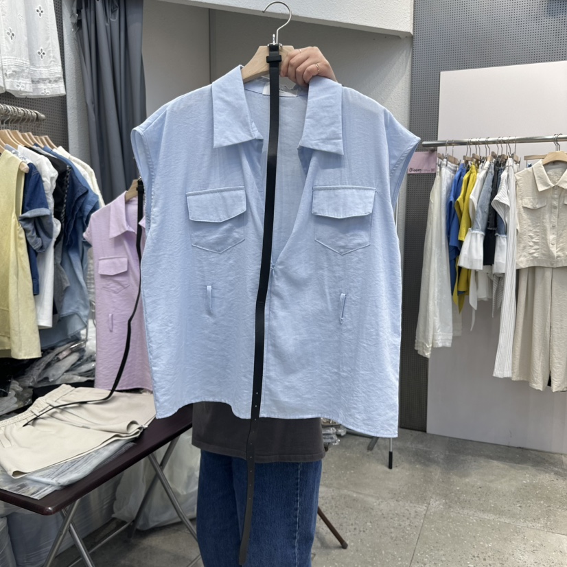 BLOOM韓國直郵㊣女士新品人氣職業休閑推薦吊帶背心腰帶開衫BLOOM-Q吊帶/背心