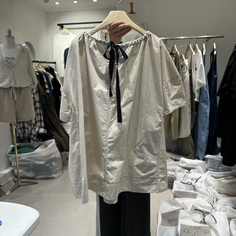 IN KIRA東大門㊣代購女士新品休閑熱賣推薦25春夏襯衫蕾絲衫IN KIRA襯衫/蕾絲衫
