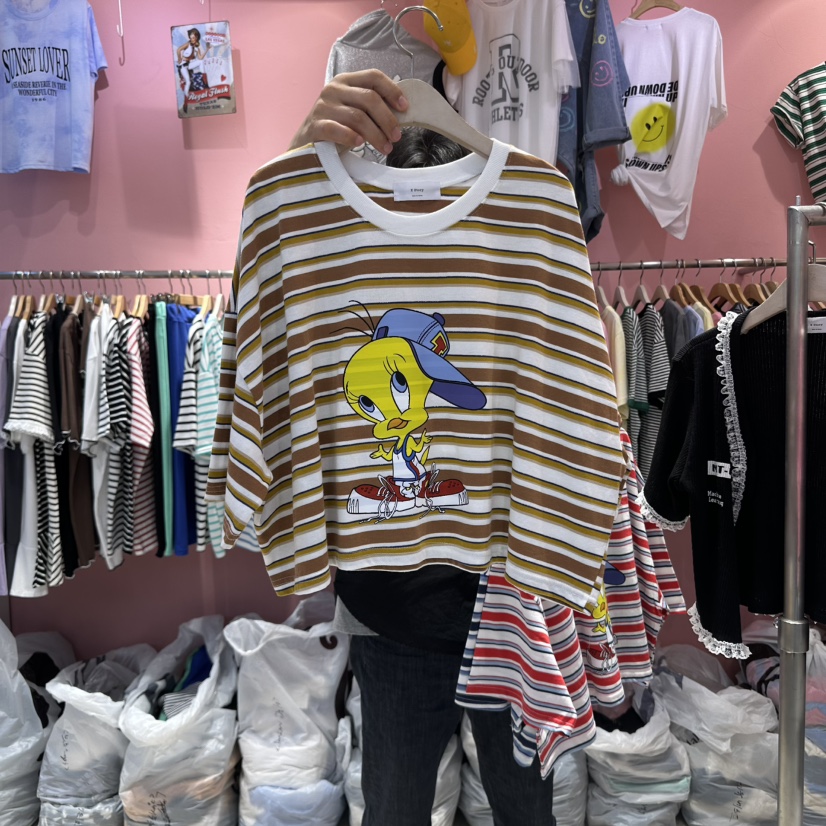 K STORY韓國直郵㊣女士新品人氣熱賣真品職業休閑時尚推薦T恤K STORYT恤圖色2