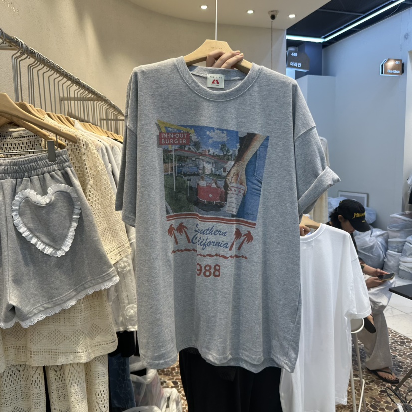 THE LINE-Q韓國直郵㊣女士新品時尚真品推薦熱賣職業休閑T恤THE LINE-qT恤圖色2
