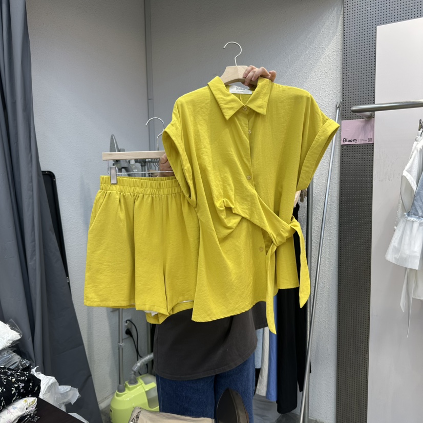 BLOOM東大門㊣直郵女裝新品人氣熱賣真品套裝兩件套亞麻布套裝BLOOM-Q套裝圖色2