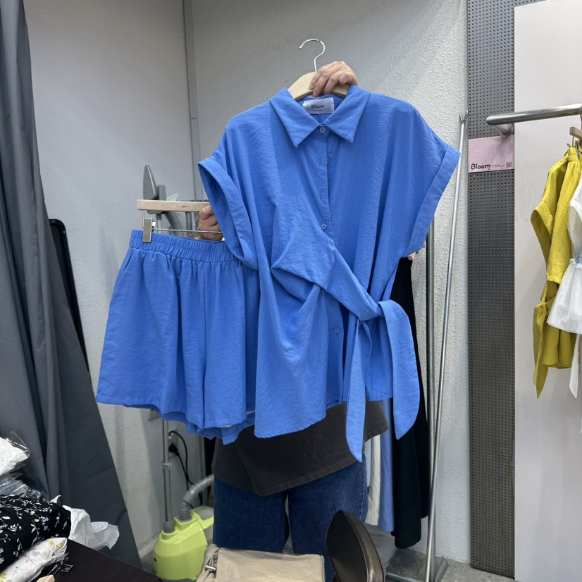 BLOOM東大門㊣直郵女裝新品人氣熱賣真品套裝兩件套亞麻布套裝BLOOM-Q套裝圖色3