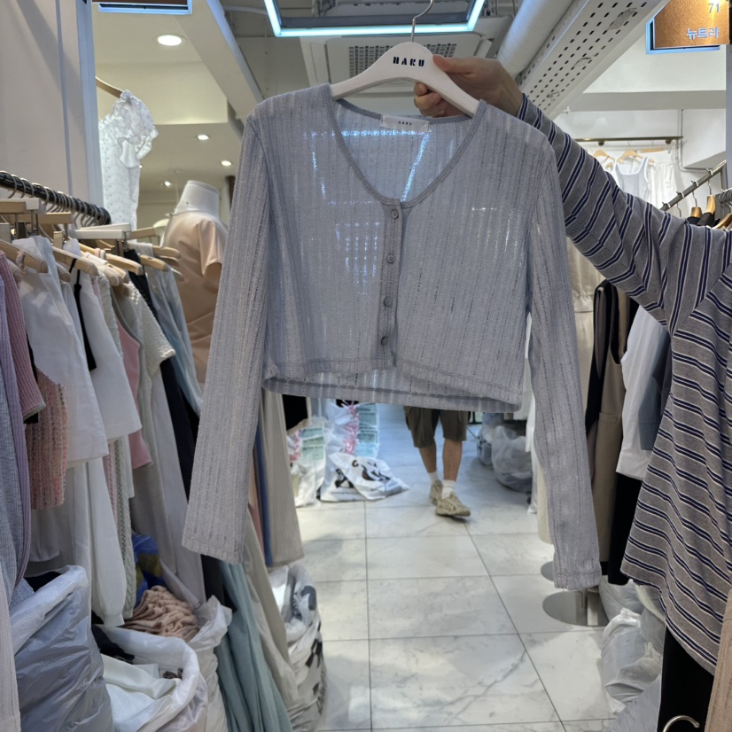 HARU韓國代購㊣女裝新品人氣推薦25春夏熱賣時尚針織衫開衫HARU針織衫圖色3