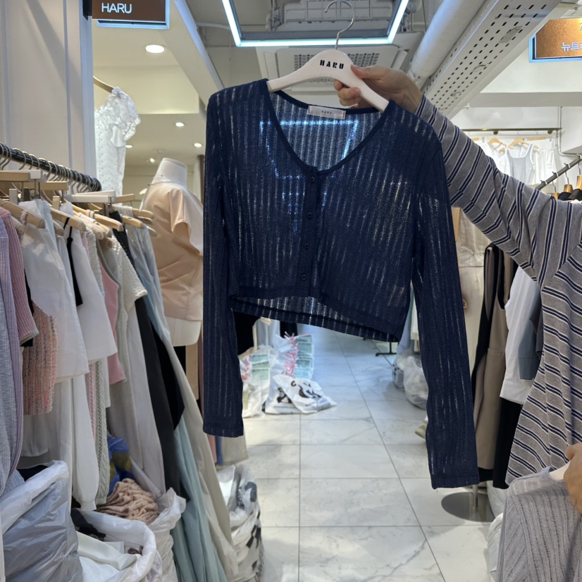 HARU韓國代購㊣女裝新品人氣推薦25春夏熱賣時尚針織衫開衫HARU針織衫圖色4