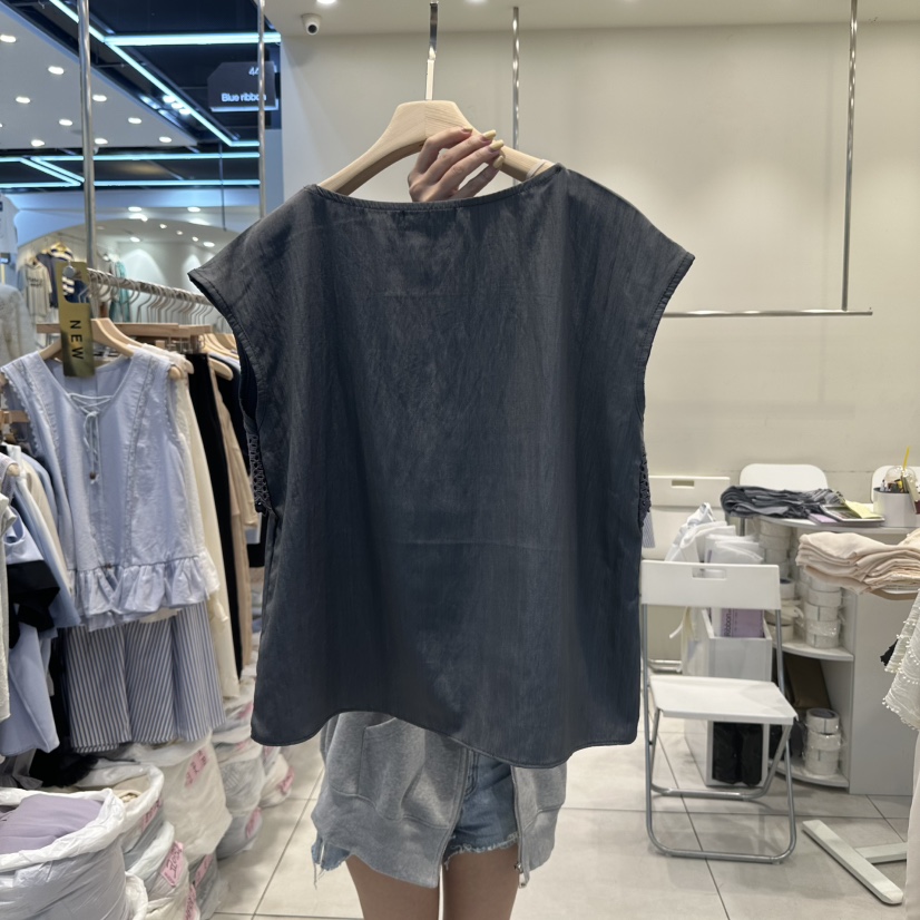 BLUE RIBBON東大門㊣直郵女士新款25春夏時尚職業襯衫蕾絲衫BLUE RIBBON襯衫/蕾絲衫
