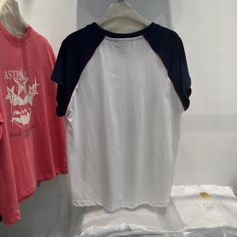 WASHBLUE韓國代購㊣女士新品時尚休閑熱賣推薦25春夏T恤插肩WASHBLUET恤