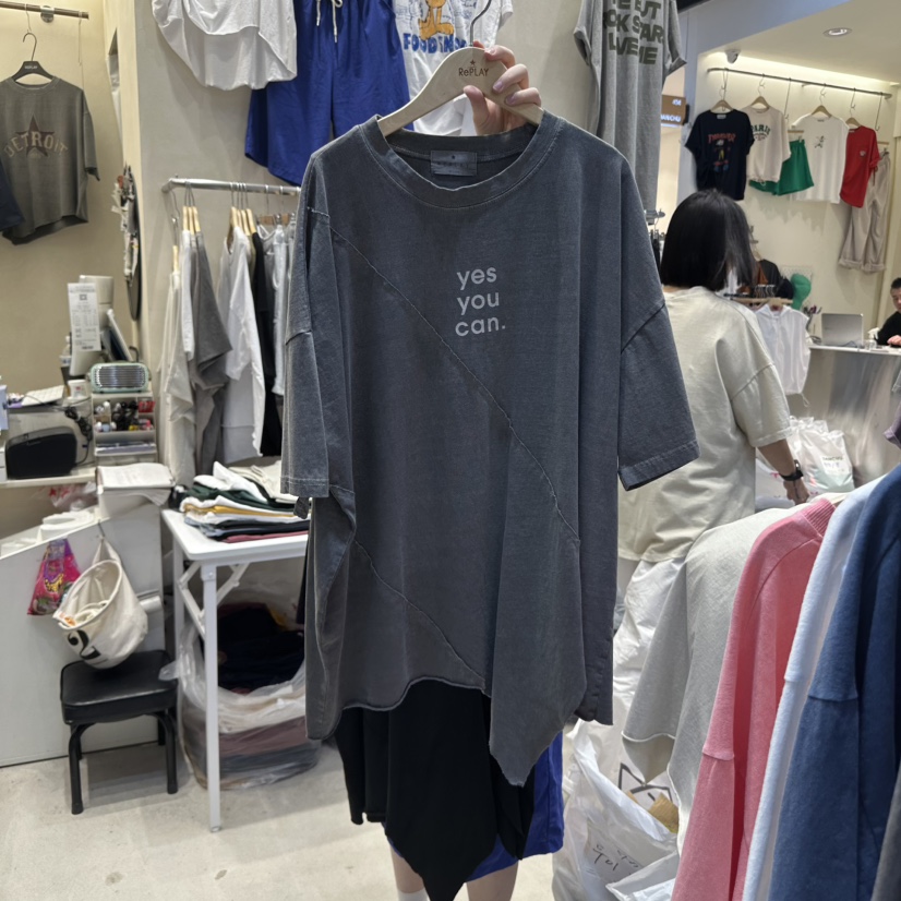 REPLAY東大門㊣直郵女士新品職業休閑時尚25春夏真品熱賣T恤REPLAYT恤圖色3
