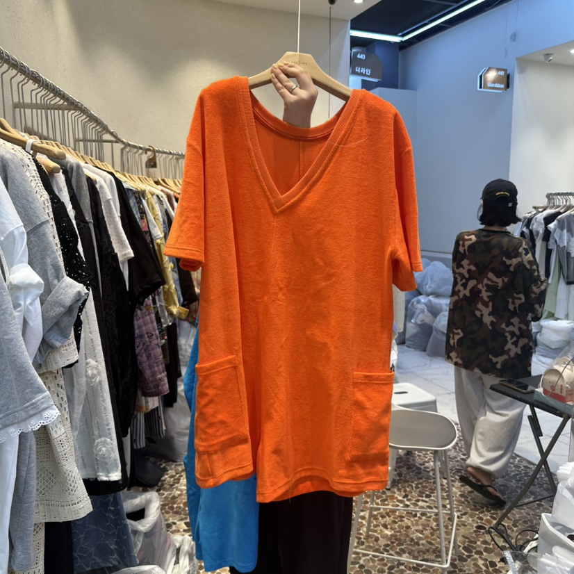 THE LINE-Q韓國直郵㊣女士新品推薦真品人氣時尚職業25春夏T恤THE LINE-qT恤圖色2