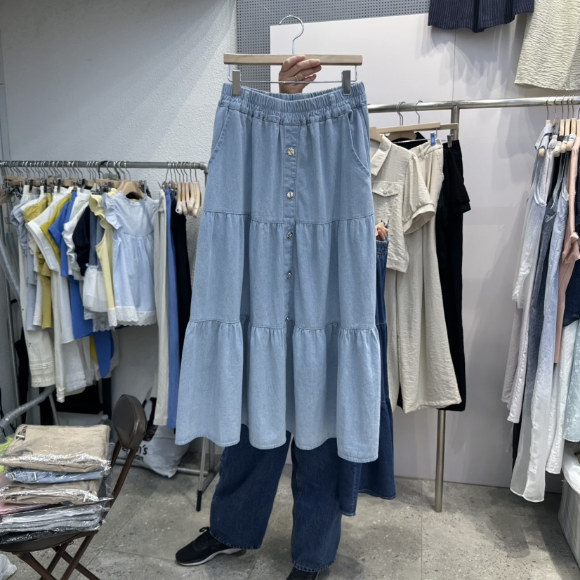 BLOOM韓國代購㊣女士新品人氣熱賣25春夏時尚休閑推薦真品長裙BLOOM-Q長裙
