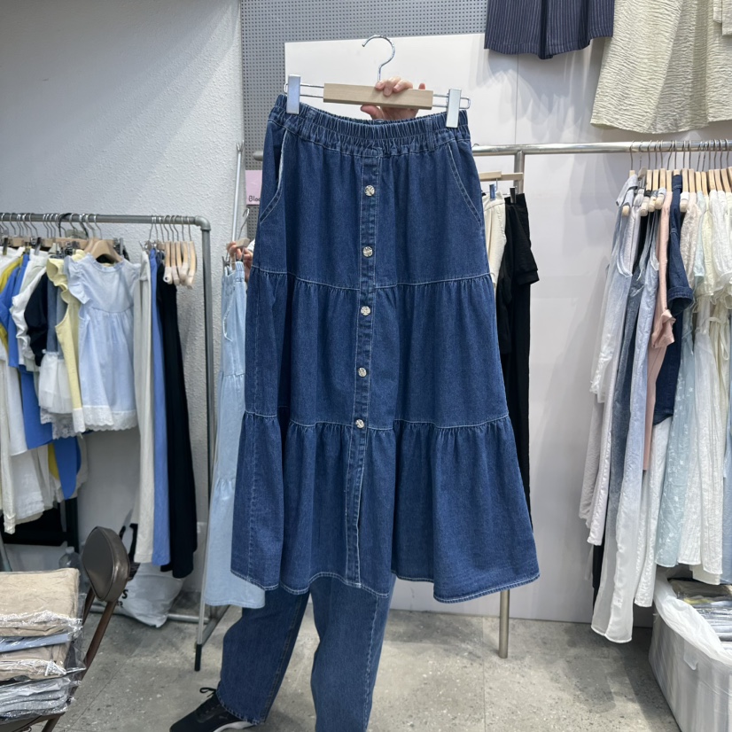 BLOOM韓國代購㊣女士新品人氣熱賣25春夏時尚休閑推薦真品長裙BLOOM-Q長裙圖色2