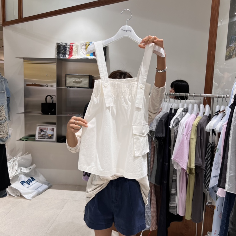 TEMPTING韓國代購㊣女士新品時尚休閑真品熱賣25春夏吊帶背心TEMPTING吊帶/背心
