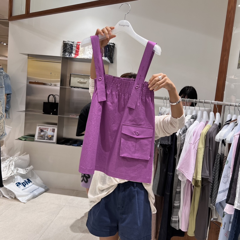 TEMPTING韓國代購㊣女士新品時尚休閑真品熱賣25春夏吊帶背心TEMPTING吊帶/背心圖色2
