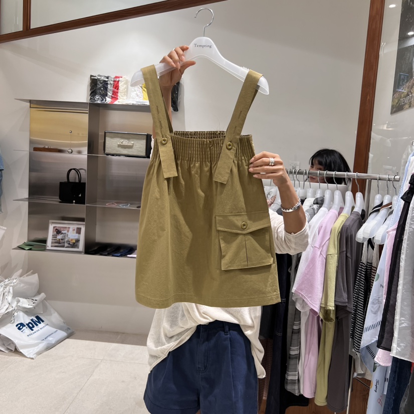TEMPTING韓國代購㊣女士新品時尚休閑真品熱賣25春夏吊帶背心TEMPTING吊帶/背心圖色3
