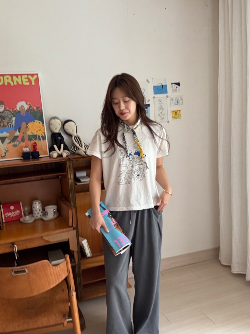 AT NOTE韓國直郵㊣女士新款休閑推薦人氣時尚熱賣職業25春夏T恤AT NOTET恤