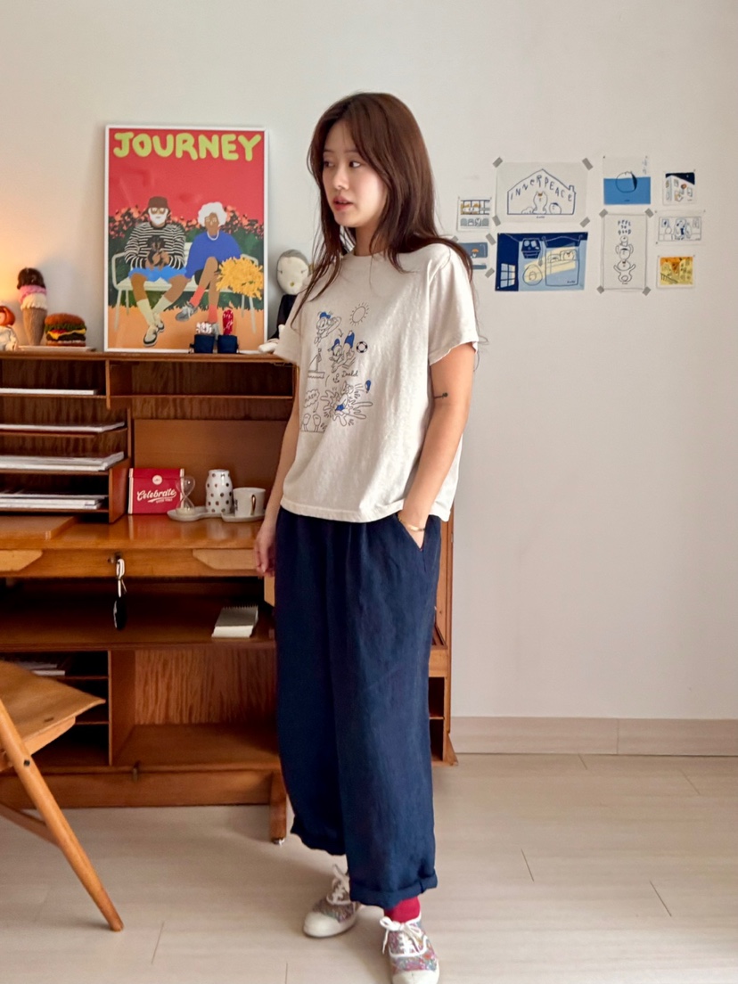 AT NOTE韓國直郵㊣女士新款休閑推薦人氣時尚熱賣職業25春夏T恤AT NOTET恤