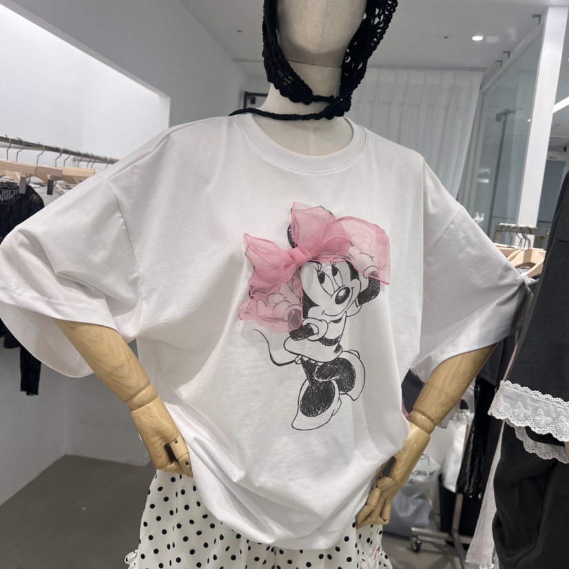 空韓國代購㊣女裝新款休閑真品時尚推薦職業人氣熱賣25春夏T恤空T恤圖色1