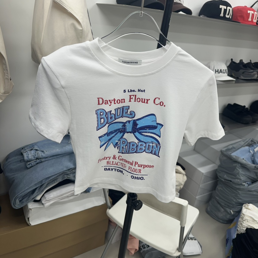 TOPDRESSING韓國直郵㊣女裝新款25春夏休閑真品時尚人氣T恤TOPDRESSINGT恤圖色1