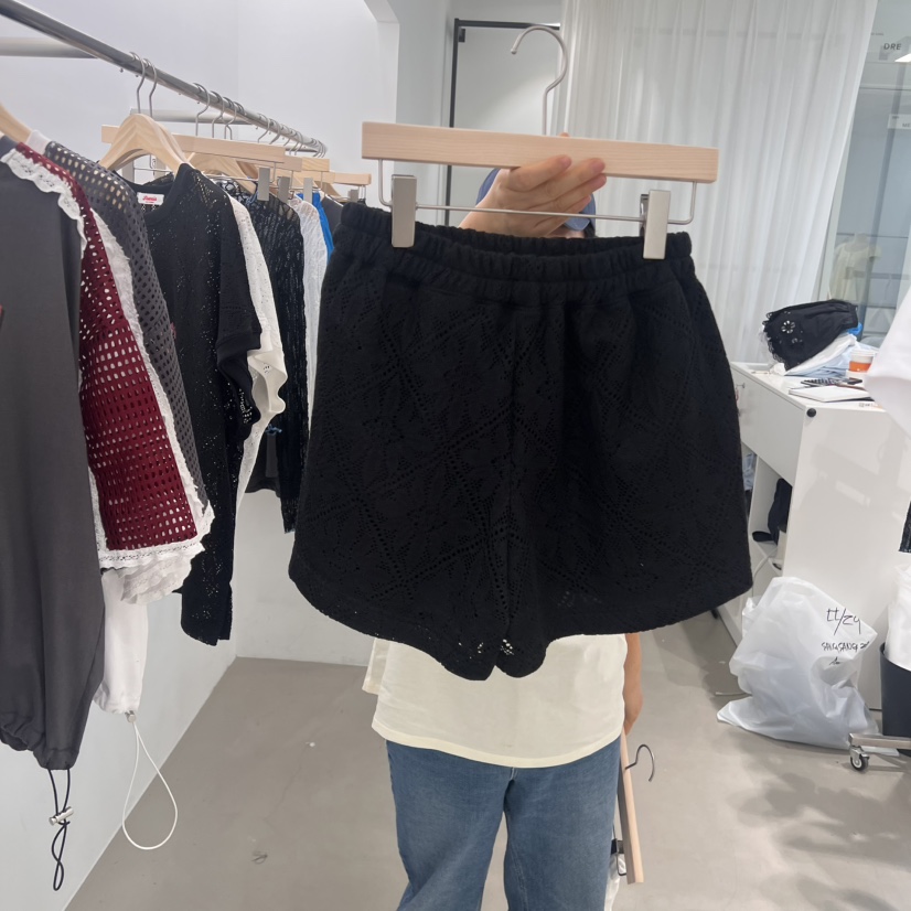 空韓國直郵㊣女士新款時尚25春夏休閑真品職業推薦人氣短褲空短褲圖色2