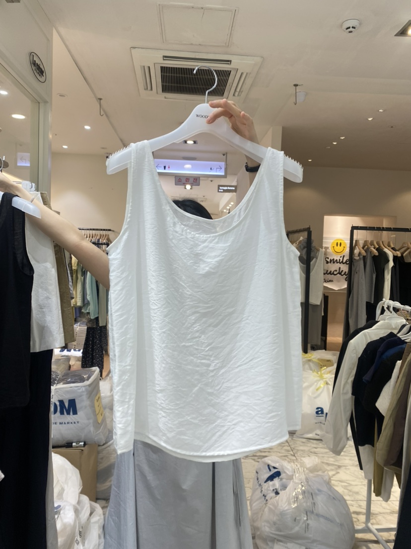 WOOD SAGE韓國直郵㊣女裝新款時尚25春夏真品休閑吊帶背心WOOD SAGE吊帶/背心圖色2