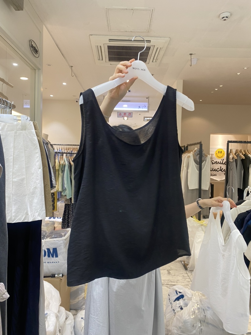 WOOD SAGE韓國直郵㊣女裝新款時尚25春夏真品休閑吊帶背心WOOD SAGE吊帶/背心圖色3