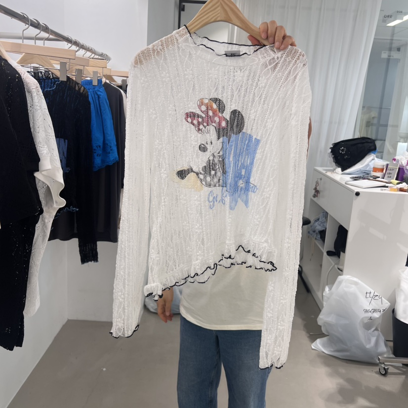 空東大門㊣實拍女士新品人氣推薦休閑熱賣時尚真品長袖T恤蕾絲空長袖T恤