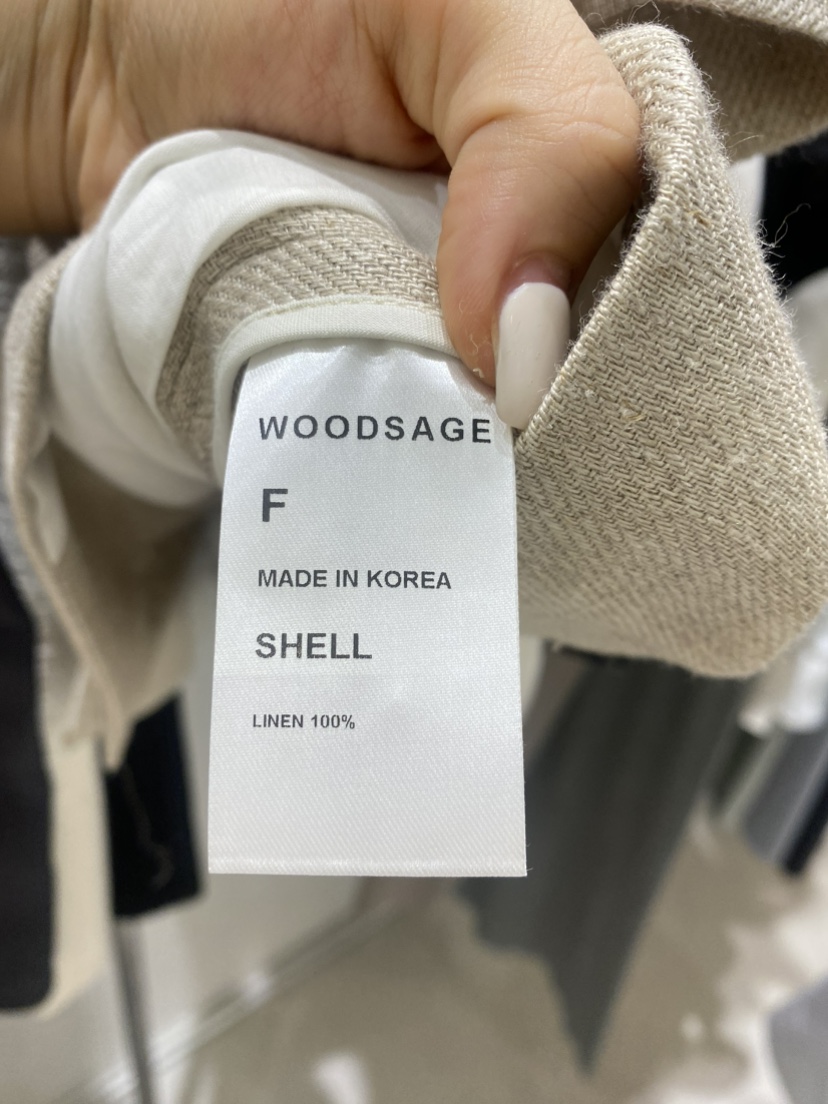 WOOD SAGE東大門㊣實拍女士新款休閑職業推薦真品夾克亞麻WOOD SAGE夾克