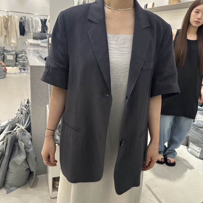 GALLERY-P東大門㊣實拍女士新款休閑時尚真品25春夏夾克亞麻GALLERY夾克圖色3