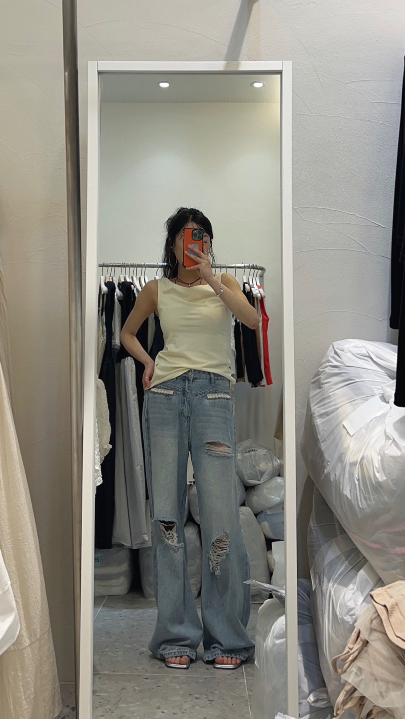 ROU.TINE東大門㊣直郵女士新品職業推薦25春夏熱賣吊帶背心ROU.TINE吊帶/背心