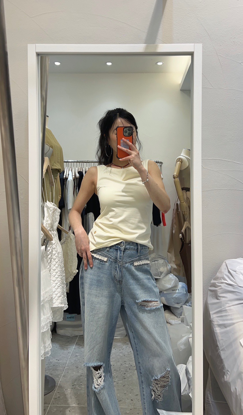 ROU.TINE東大門㊣直郵女士新品職業推薦25春夏熱賣吊帶背心ROU.TINE吊帶/背心
