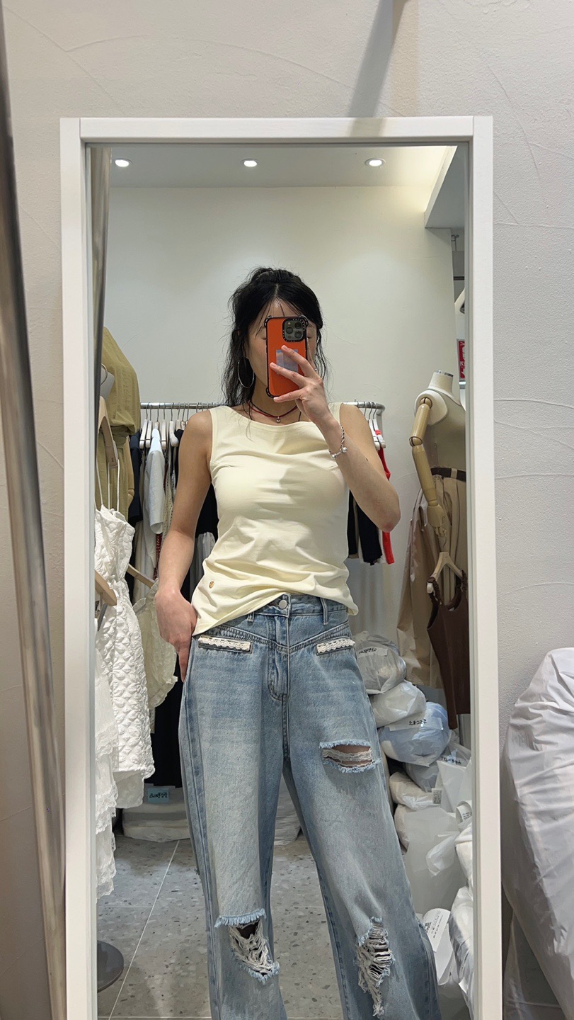 ROU.TINE東大門㊣直郵女士新品職業推薦25春夏熱賣吊帶背心ROU.TINE吊帶/背心