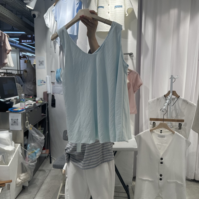 FIL FIL東大門㊣實拍女裝新品25春夏真品休閑時尚吊帶背心FLY FLY吊帶/背心