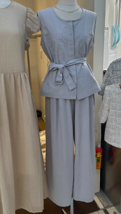 FIL FIL韓國直郵㊣女裝新品熱賣25春夏職業真品套裝含腰帶FLY FLY套裝圖色2
