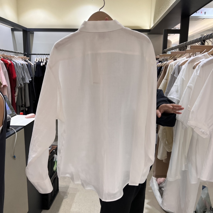 SELF SERVICE東大門㊣實拍女裝新品25春夏襯衫蕾絲衫亞麻布SELF SERVICE襯衫/蕾絲衫