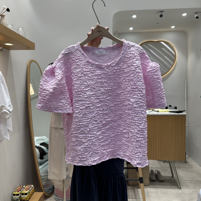 NEAR東大門㊣直郵女士新品休閑25春夏時尚人氣真品襯衫蕾絲衫NEAR襯衫/蕾絲衫圖色2
