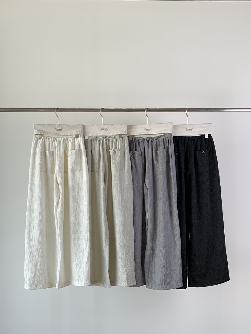 ONE MONE東大門㊣代購女士新品25春夏休閑人氣推薦休閑褲天絲ONE MONE休閑褲