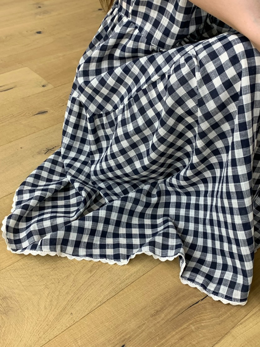 RIVER RAIN韓國直郵㊣女裝新品人氣休閑25春夏時尚連衣裙格紋RIVER RAIN連衣裙