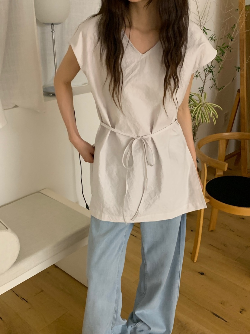RIVER RAIN韓國代購㊣女裝新款25春夏時尚休閑推薦襯衫蕾絲衫RIVER RAIN襯衫/蕾絲衫