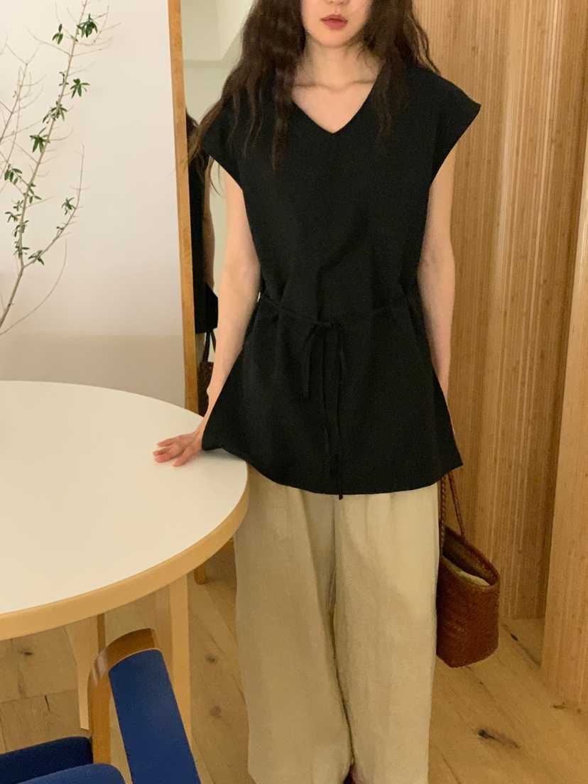 RIVER RAIN韓國代購㊣女裝新款25春夏時尚休閑推薦襯衫蕾絲衫RIVER RAIN襯衫/蕾絲衫