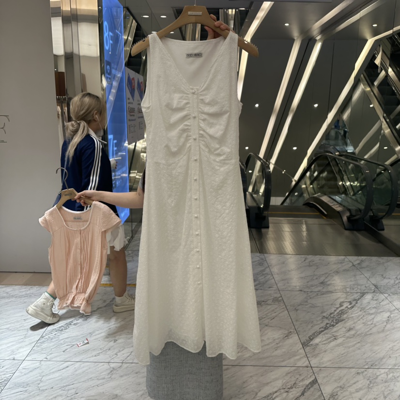 MER韓國代購㊣女裝新款職業休閑25春夏時尚熱賣真品人氣連衣裙MER/ANGELO BIANCO連衣裙